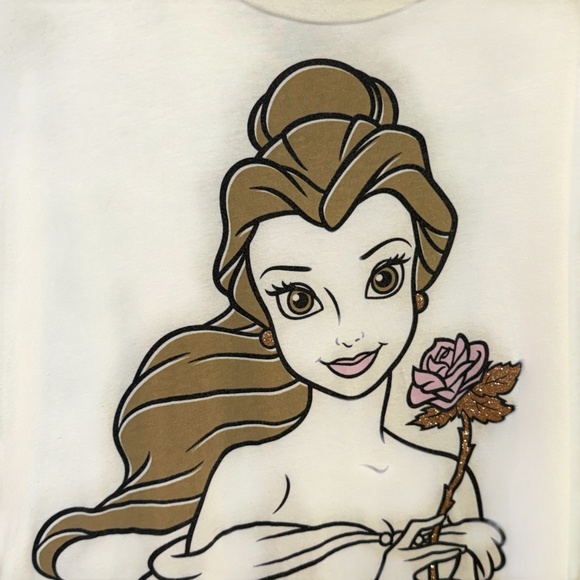 Disney Brains Beauty and Belle Glitter Sleep Shirt - Picture 8 of 9